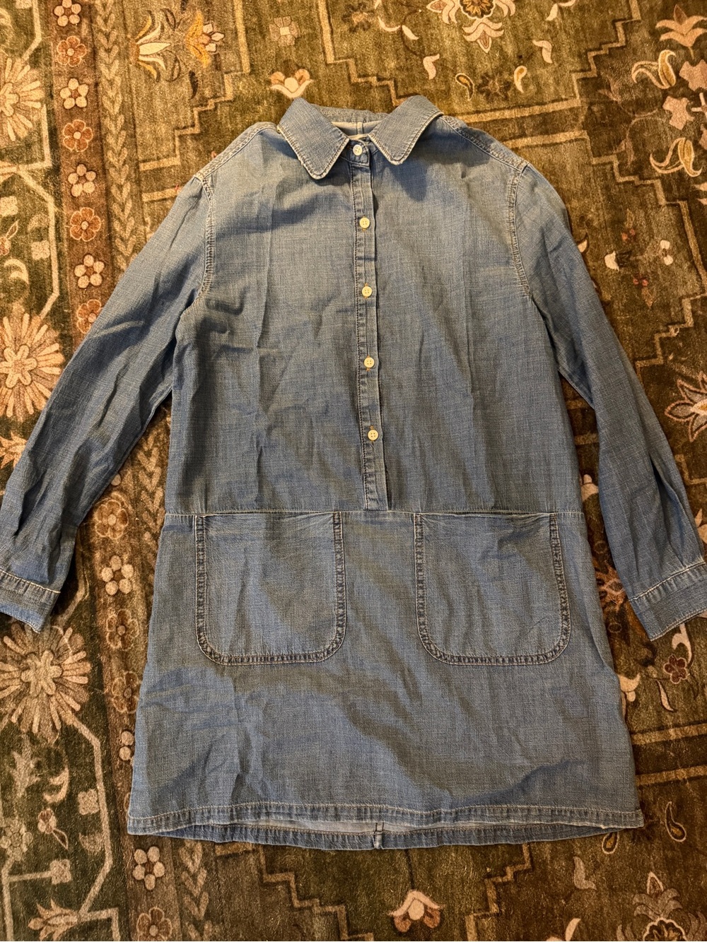 The Great denim pullover shift dress size 0